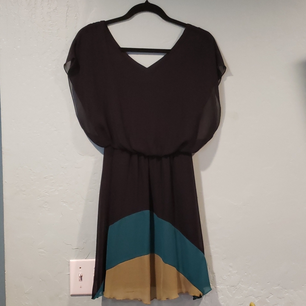 Chiffon flowy black dress
